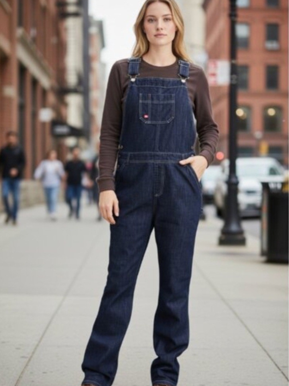 Dickies Bib Overalls 24WR Classic Dark Denim Workwear Carpenter Style
